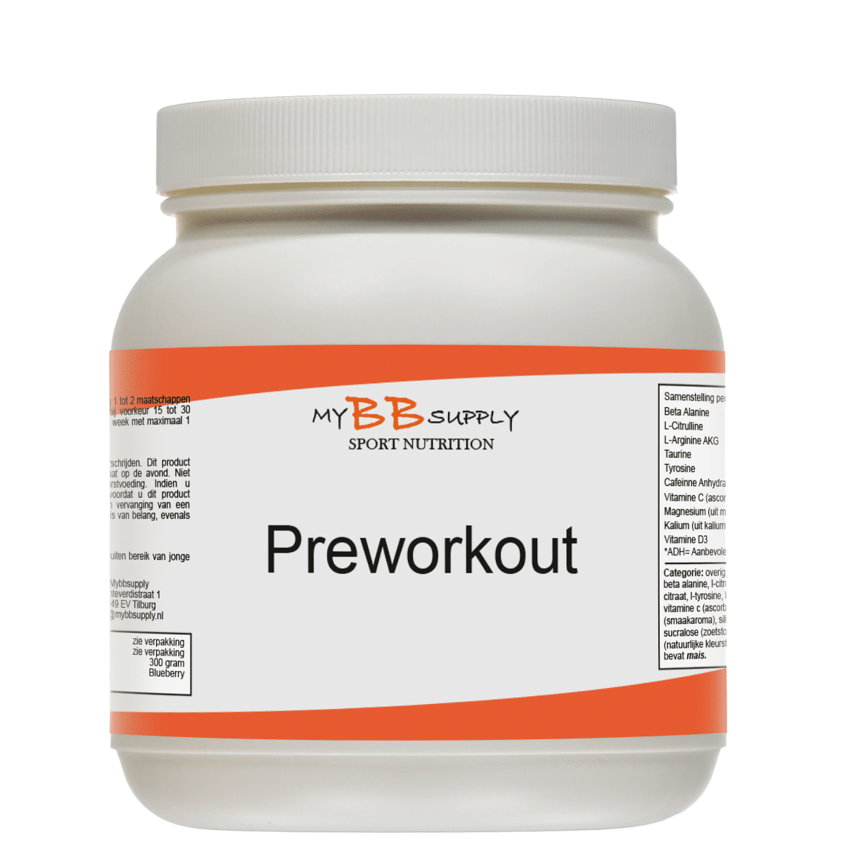 MyBBsupply Preworkout Framboos 300gr