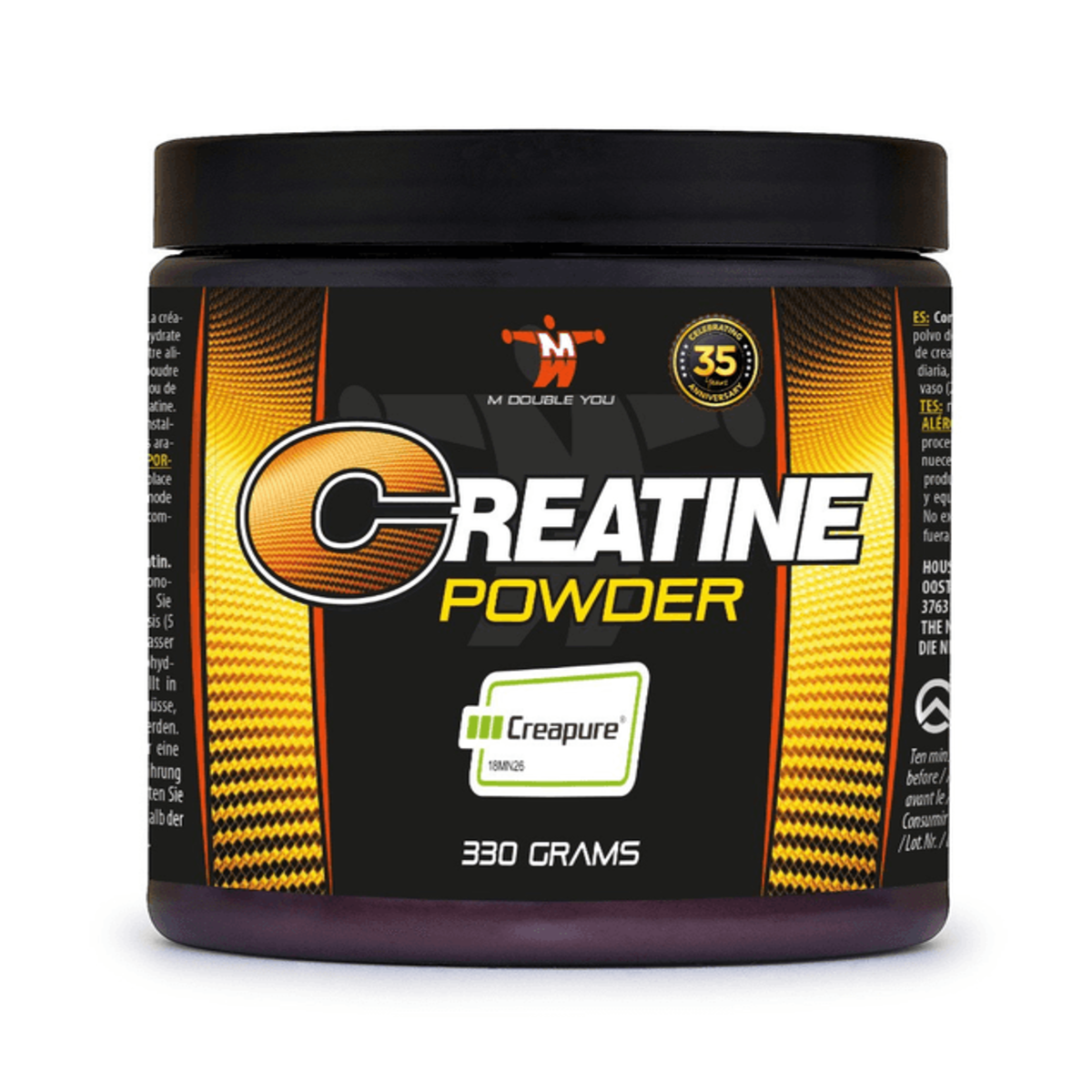 M Double You Creatine Powder met Creapure 330 gram Neutral